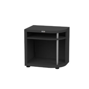 Meuble cuisson arrondi droite noir - 80 x 55 cm - Étagère acier - Origine France Garantie