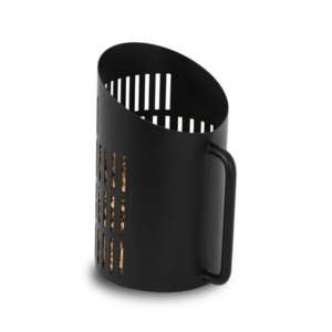 Pelle à granulés - ronde - noire - 12 cm
