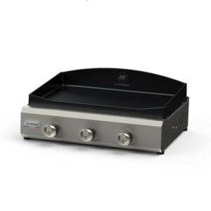 Plancha gaz Exclusive Amalia 360 inox - 3 brûleurs double paroi - pieds reglables