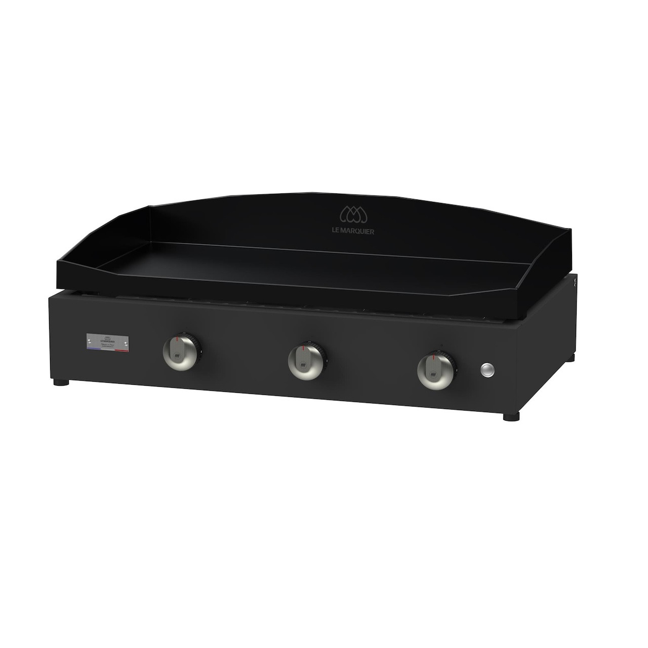 Plancha gaz Pure 375 noir - Plaque fonte émaillée 75 x 40 cm - 7,2 kW - Origine France Garantie