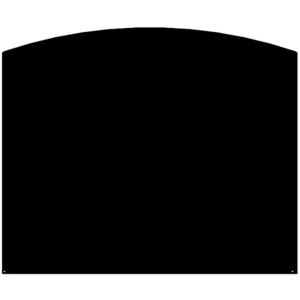 Plaque de sol - Demi-ronde noire - L.120xH.100 cm - Origine France