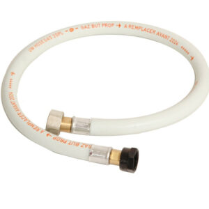 Tuyau de gaz flexible en caoutchouc avec raccords intégrés 1/2 gaz et M20 x 150 - 1,5 m