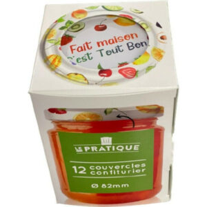 lot de 12 couvercles confiturier to d82 mm décor fruits