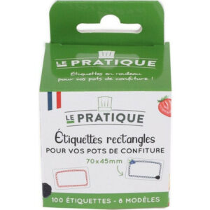 Etiquette adhésive confiture / conserves - décollage facile - 8 modeles boite 100