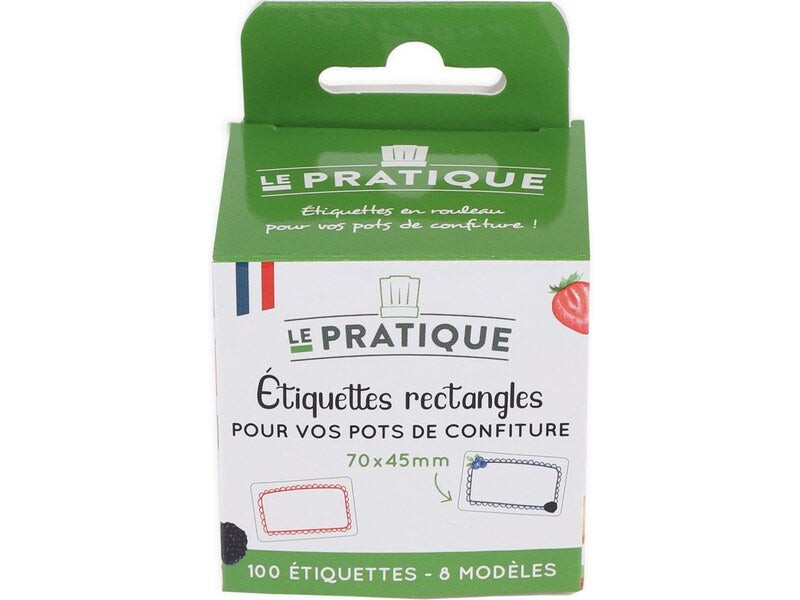 Etiquette adhésive confiture / conserves - décollage facile - 8 modeles boite 100