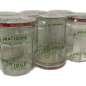 Lot de 6 confituriers 324 ml couvercledécore LE PRATQUE diam. 82mm