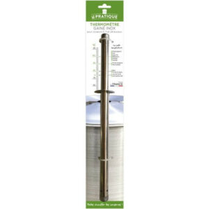 Thermomètre gaine acier inox cale carton