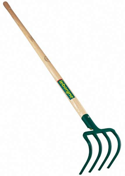 Croc de jardin douille - 4 dents - manche bois certifié PEFC 100%
