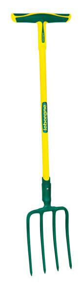 Fourche à bêcher 4 dents carrées - 30 cm - manche béquille en fibre