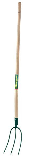 Fourche à foin douille 3 dents - 26 cm - manche bois certifié PEFC 100%