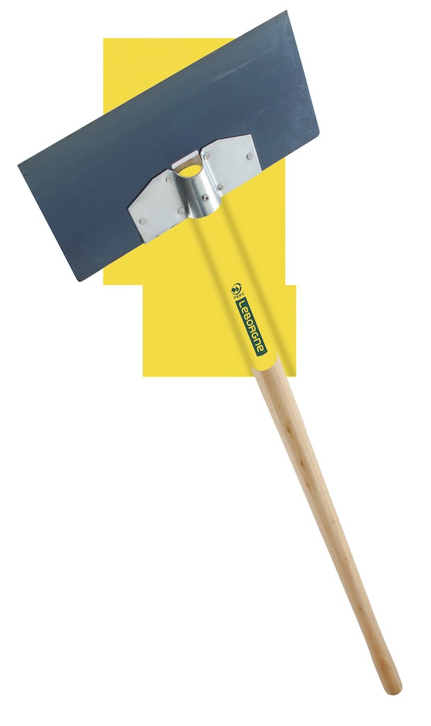Grattoir de coffrage 30 cm avec manche bois 110 cm - lame acier trempé et douille intégrée