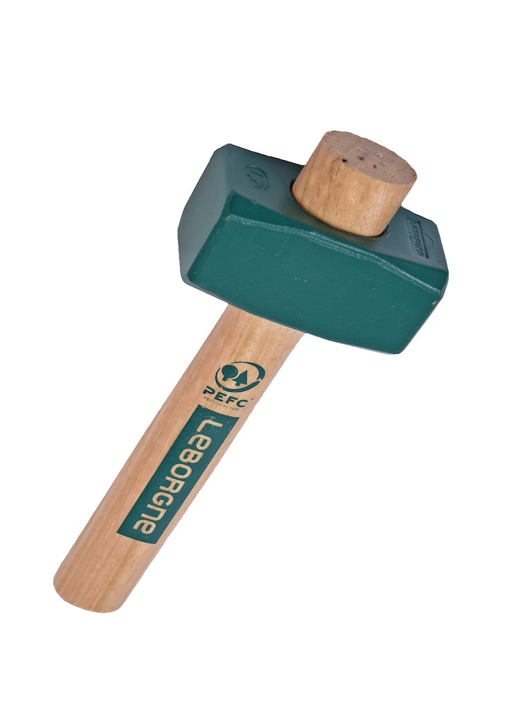 Massette angles abattus 1,2 kg - manche bois PEFC 260 mm