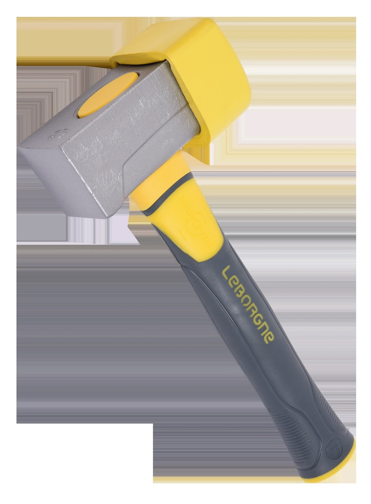 Massette paveur Nanovib 1,2 kg avec embout caoutchouc - pose de pavés sans vibrations