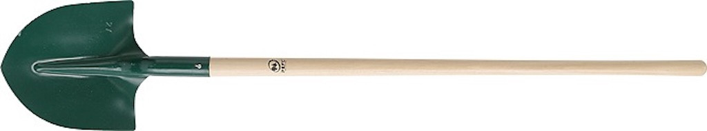 Pelle ronde tôle 25 cm manche bois - travaux de terrassement et jardin