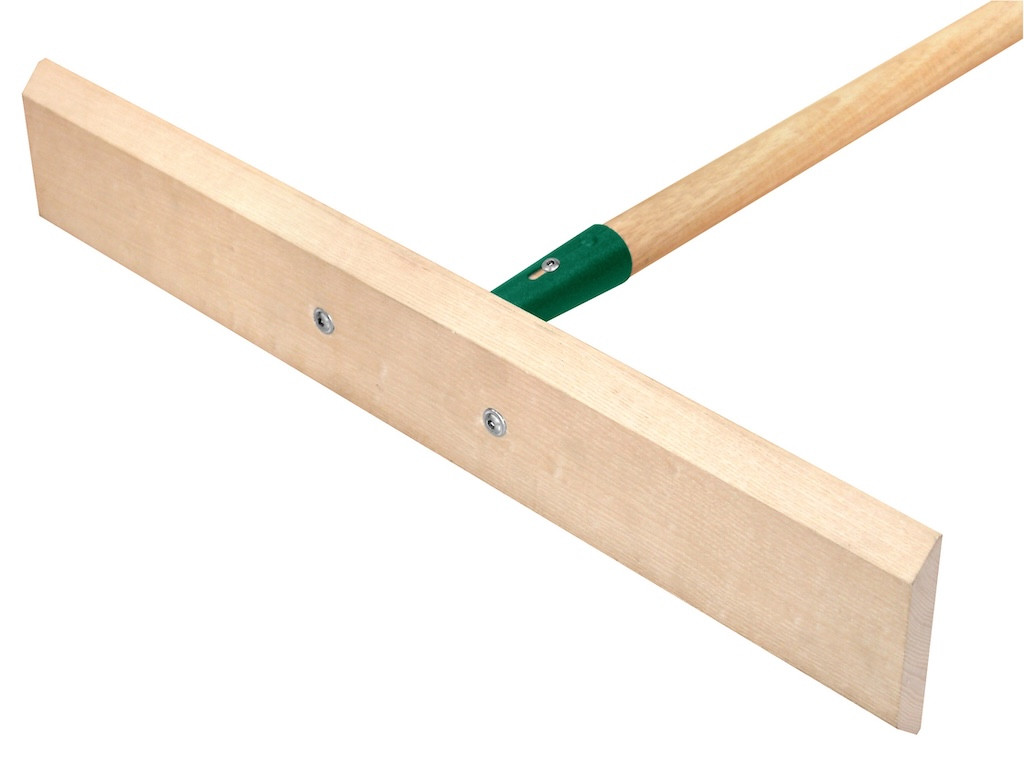 Racloir bois 50 cm sans manche - lame épaisse biseautée pour enrobé et béton