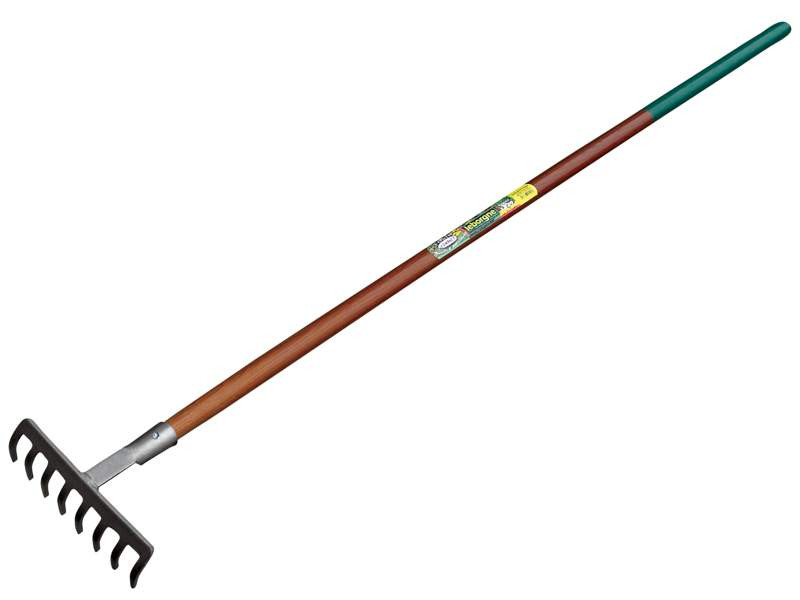 Râteau 8 dents courbes Compact - manche bois 130 cm certifié PEFC 100%