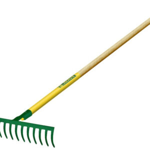Râteau forgé 16 dents courbes 150 cm - manche bois PEFC pour ramassage et nivelage