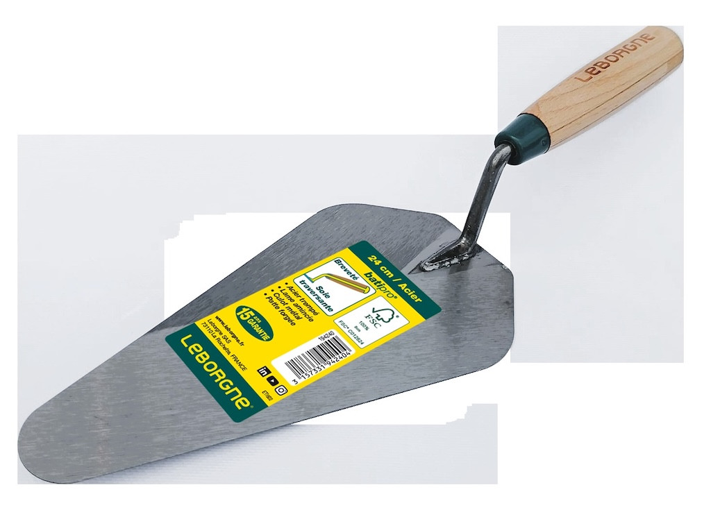 Truelle Sorby Batipro 24 cm manche bois - lame souple en acier trempé