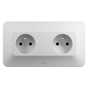 Bloc 2 prises horizontal precable complet neptune blanc legrand