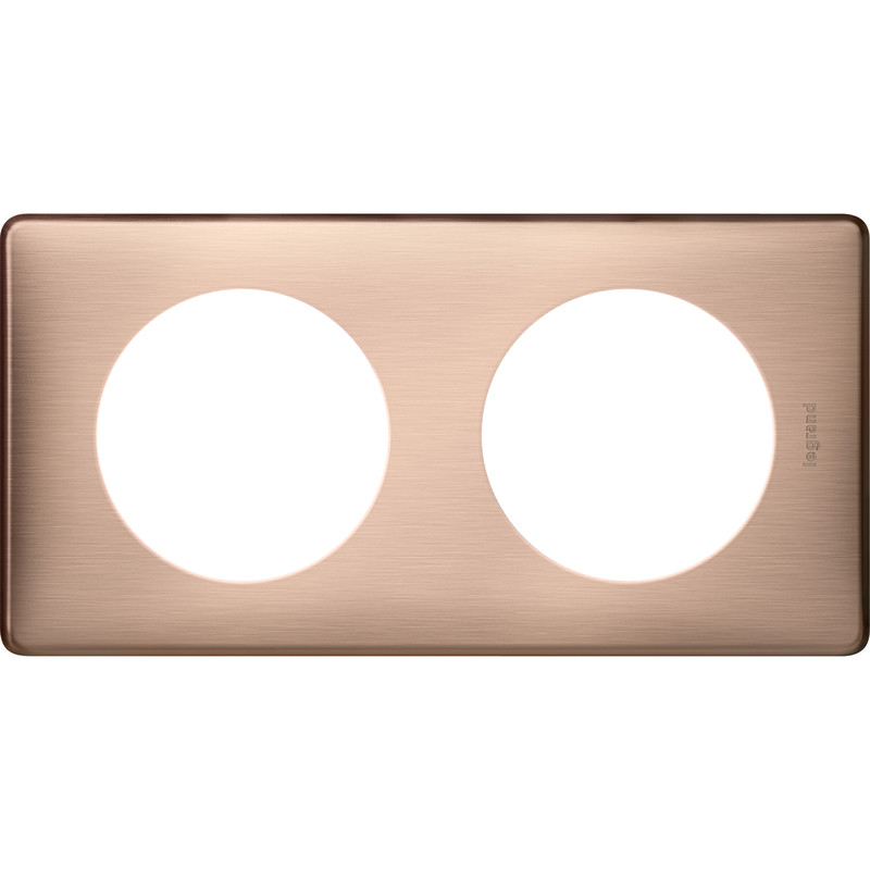 Celiane plaque 2 poste copper cuivre