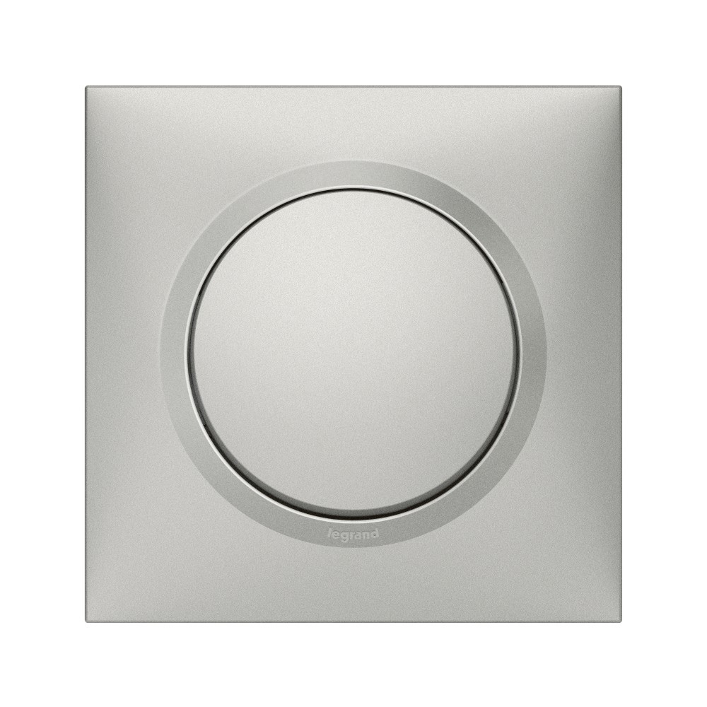 Interrupteur va-et-vient complet, LEGRAND Dooxie, aluminium