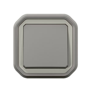 Interrupteur va-et-vient étanche IP55 encastré PLEXO gris