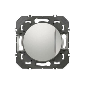 Interrupteur va-et-vient lumineux, LEGRAND Dooxie, aluminium