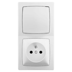 Interrupteur va et vient+prise verticale saillie asl blanc LEGRAND