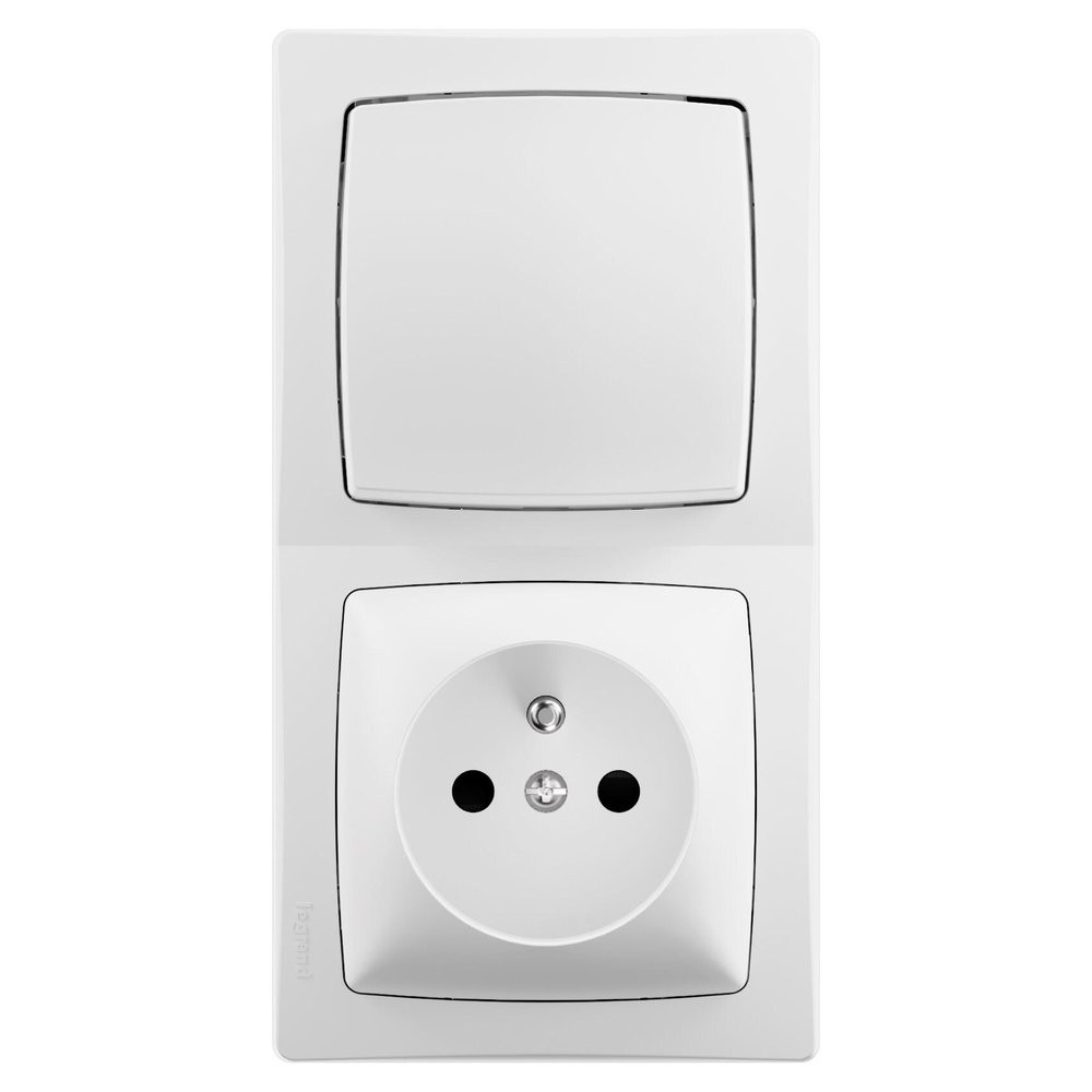 Interrupteur va et vient+prise verticale saillie asl blanc LEGRAND