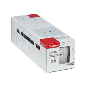 Lot 5 prises complet Mosaic, LEGRAND Blanc