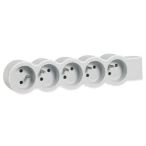 Multiprise À Câbler Compact, 5 Prises Blanc
