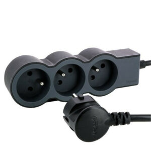 Multiprise Filaire Compact, 3 Prises Noir