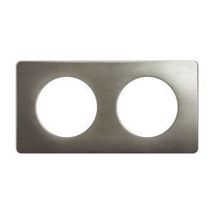 Plaque  2p celiane acier satine