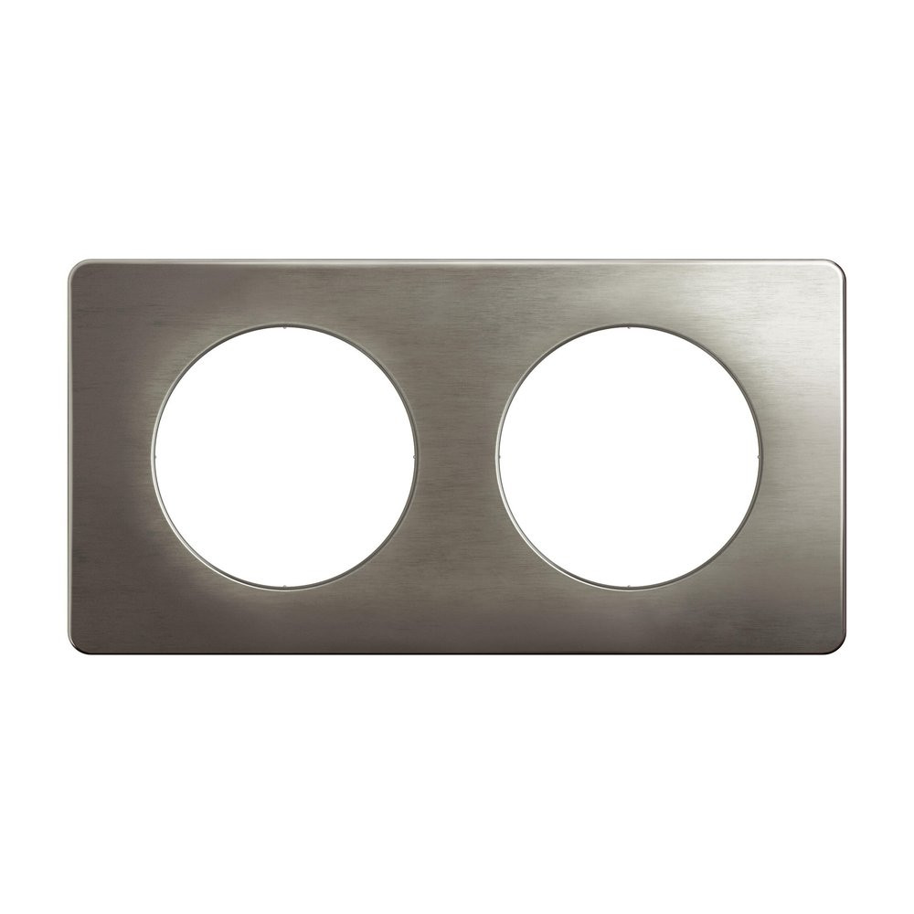 Plaque 2p celiane acier satine