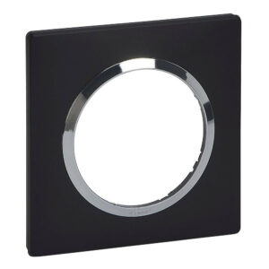 Plaque Dooxie, LEGRAND, noir et chrome