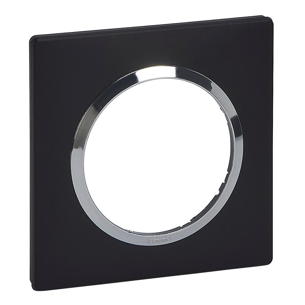 Plaque Dooxie, LEGRAND, noir et chrome