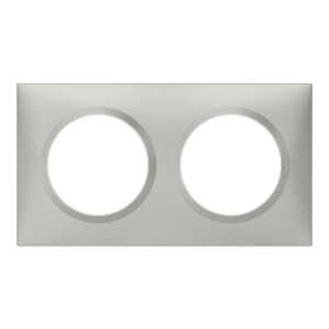Plaque double Dooxie, LEGRAND, aluminium