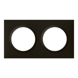 Plaque double Dooxie, LEGRAND, noir velours