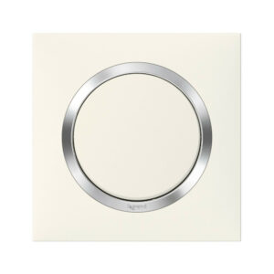 Plaque simple Dooxie, LEGRAND, blanc chromé