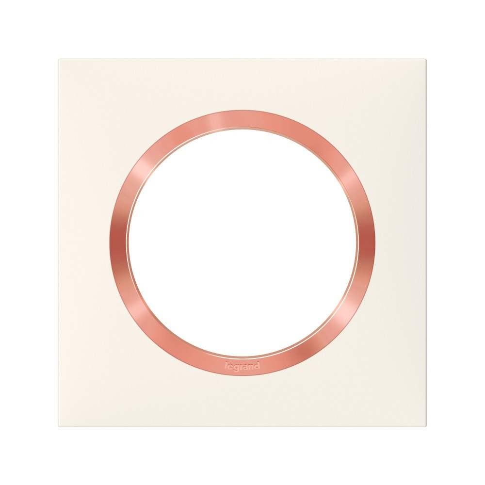 Plaque simple Dooxie, LEGRAND, blanc rose