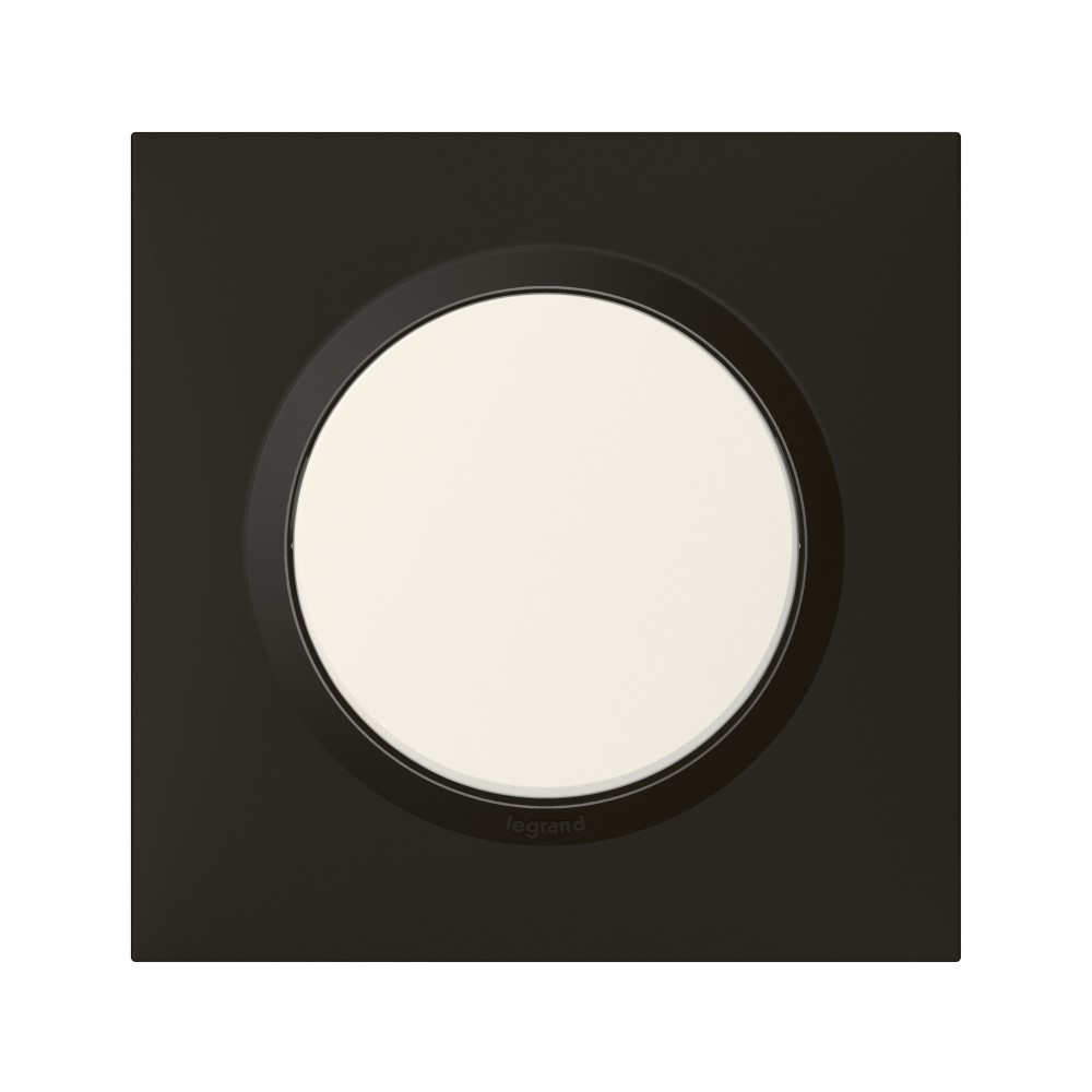 Plaque simple Dooxie, LEGRAND, noir velours
