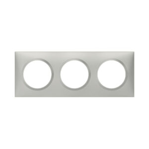 Plaque triple Dooxie, LEGRAND, aluminium