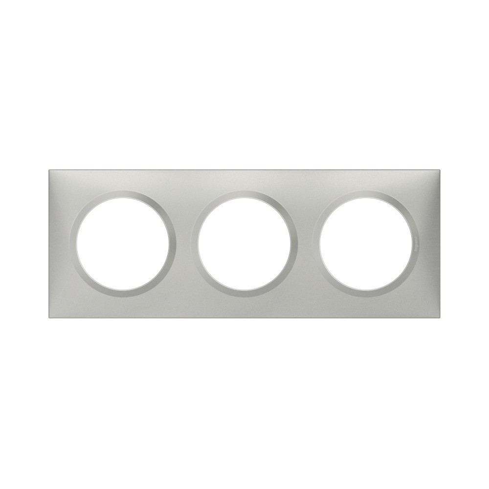 Plaque triple Dooxie, LEGRAND, aluminium