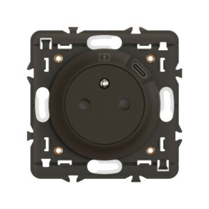 Prise avec terre et prise chargeur USB à assembler Céliane, LEGRAND noir