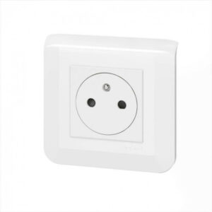 Prise avec terre Mosaic, blanc, LEGRAND