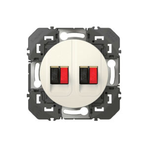 Prise haut-parleur double Dooxie, LEGRAND, blanc