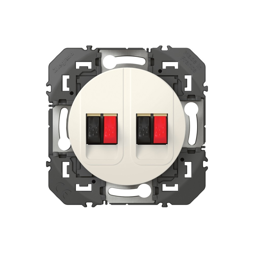Prise haut-parleur double Dooxie, LEGRAND, blanc