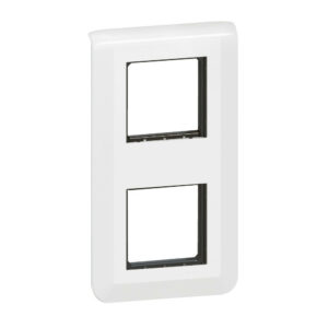 Support et plaque double vertical Mosaic, LEGRAND, blanche