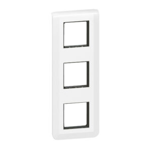 Support et plaque triple vertical Mosaic, LEGRAND, blanche