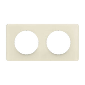 Support pour interrupteur et prise double Céliane, LEGRAND, blanc amande